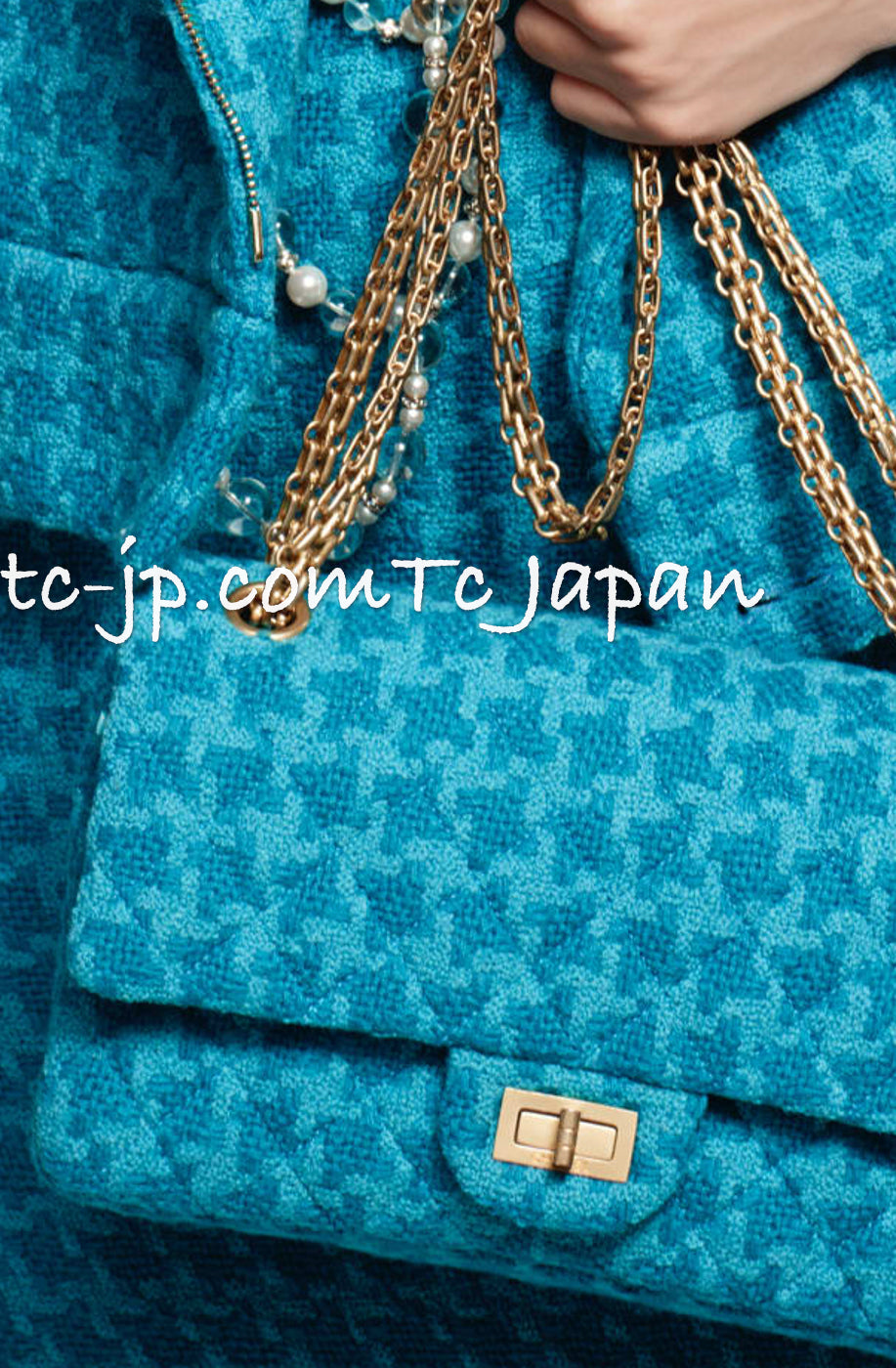 CHANEL 19A Blue Riders Wool Tweed Jacket 38 40 シャネル ブルー ライダース ウール ツイード ジャケット 即発