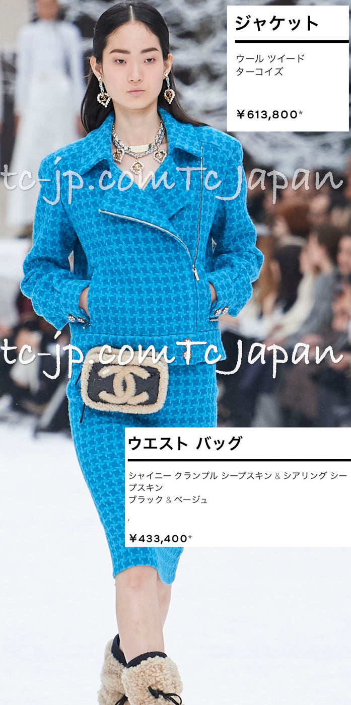 CHANEL 19A Blue Riders Wool Tweed Jacket 38 40 シャネル ブルー ライダース ウール ツイード ジャケット 即発