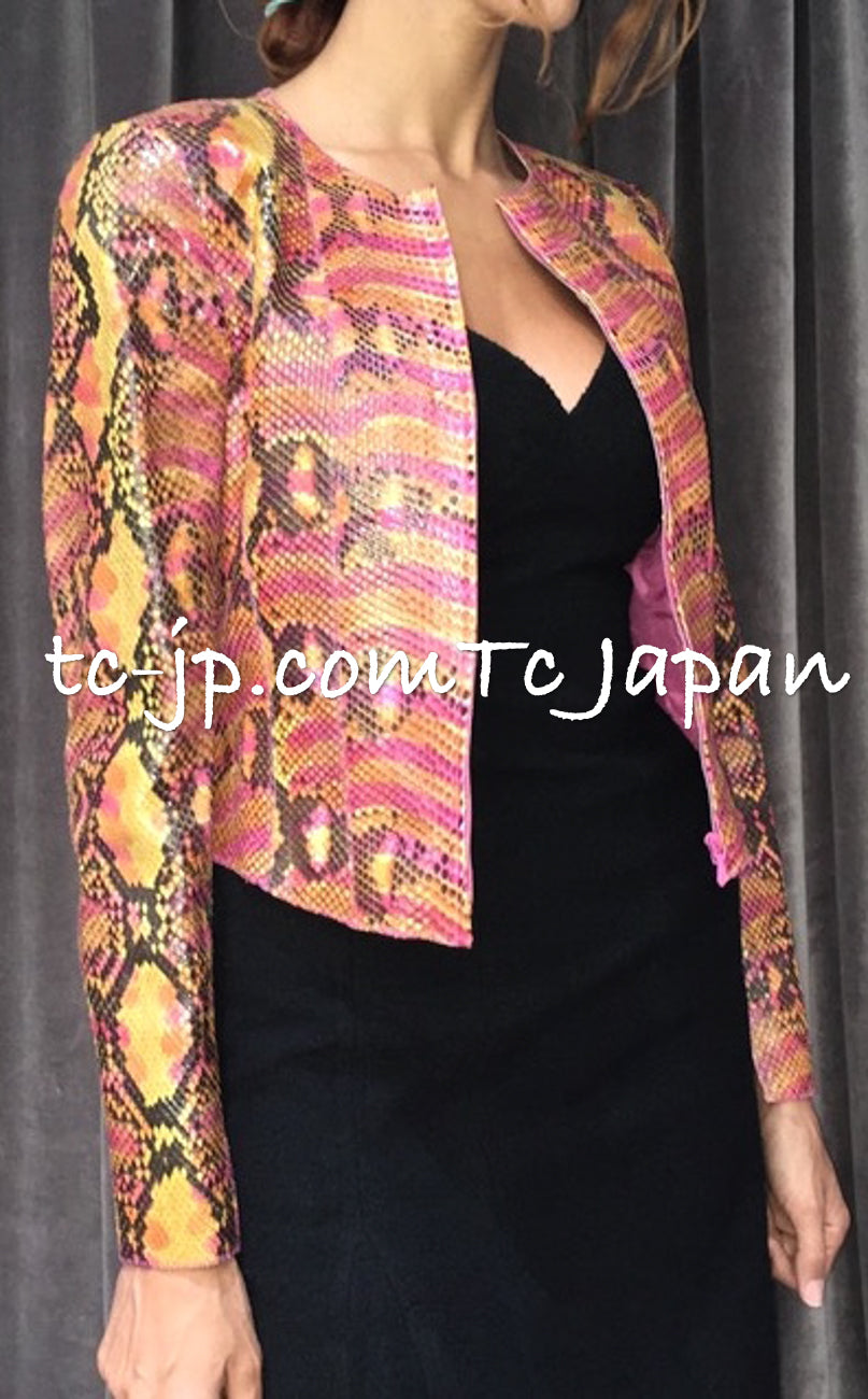CHANEL 00T Python Leather Pants Pumps Heels Shoes 40 シャネル 高級パイソン レザー パンツ パンプス ヒール シューズ 即発