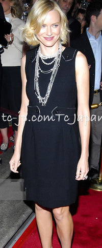 CHANEL 06A Black Wool Tweed Jacket Skirt Suit 38 シャネル ブラック ウール ジャケット スカート スーツ 即発