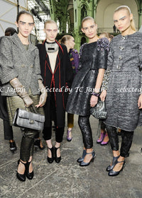 CHANEL 12A Black Gray Metallic Zipper Tweed Jacket 36 38 シャネル ブラック グレー メタリック ジッパー ツイード ジャケット 即発