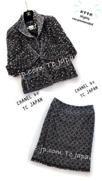 CHANEL 04A Multicolor Tweed Jacket Skirt Suit 38 シャネル マルチカラー ツイード ジャケット スカート スーツ 即発