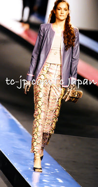 CHANEL 00T Python Leather Pants Pumps Heels Shoes 40 シャネル 高級パイソン レザー パンツ パンプス ヒール シューズ 即発