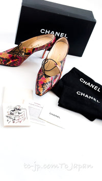 CHANEL 00T Python Leather Pants Pumps Heels Shoes 40 シャネル 高級パイソン レザー パンツ パンプス ヒール シューズ 即発