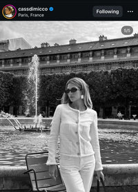 CHANEL 21PF White Ivory CC Logo Metiers D’art Jacket 34 36 シャネル ジャケット ホワイト アイボリー CC ロゴ メティエダール 即発