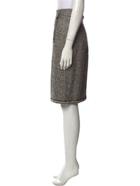 CHANEL 10C Black Ivory Gold Stand Collar Tweed Jacket Skirt Suit 34 40 シャネル ブラック アイボリー ゴールド スタンドカラー ツイード ジャケット スカート スーツ 即発