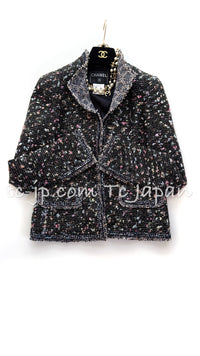 CHANEL 04A Multicolor Tweed Jacket Skirt Suit 38 シャネル マルチカラー ツイード ジャケット スカート スーツ 即発