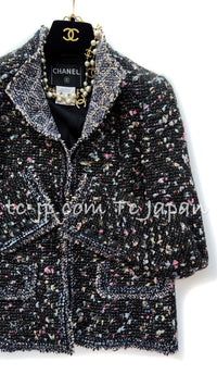 CHANEL 04A Multicolor Tweed Jacket Skirt Suit 38 シャネル マルチカラー ツイード ジャケット スカート スーツ 即発