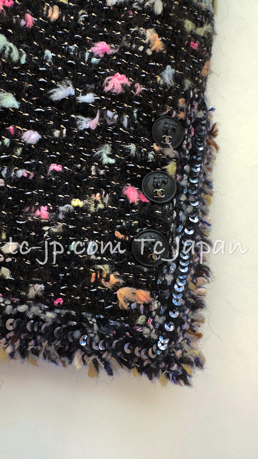 CHANEL 04A Multicolor Tweed Jacket Skirt Suit 38 シャネル マルチカラー ツイード ジャケット スカート スーツ 即発