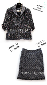 CHANEL 04A Multicolor Tweed Jacket Skirt Suit 38 シャネル マルチカラー ツイード ジャケット スカート スーツ 即発