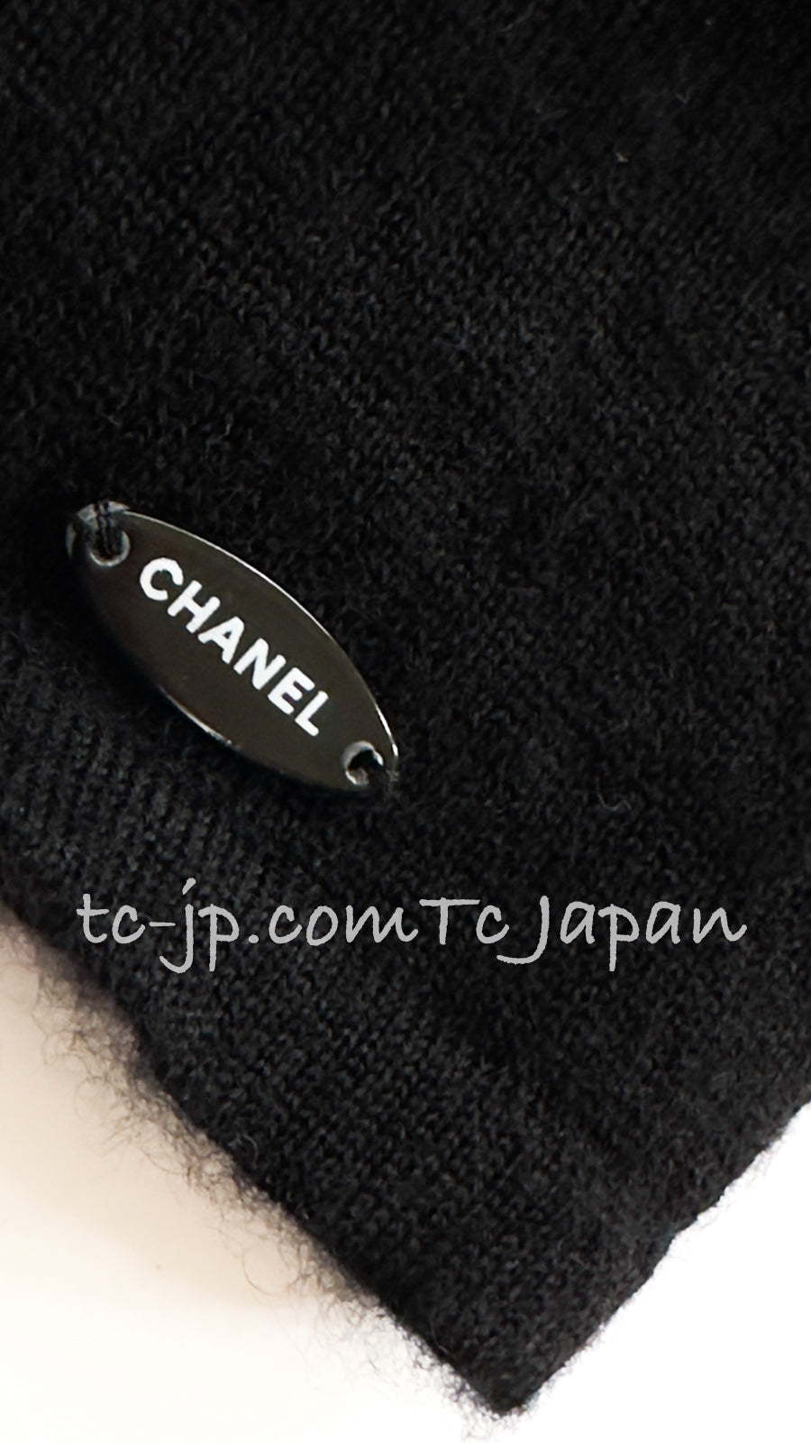 CHANEL 07S Black White Cashmere Silk Celebrity Bow Knit Tops 34 36 シャネル ブラック カシミア シルク セレブのリボン ニット トップス 即発