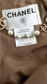 CHANEL 05S Gold Metallic Woven Tweed Dress 38 40 シャネル ゴールド メタリック ツイード ワンピース 即発