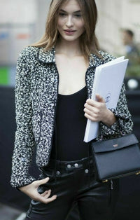 CHANEL 94A Black White Cardigan Jacket & Dress Set 38 シャネル ブラック・ホワイト・カーディガン・ジャケット&ワンピース 即発