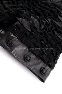 CHANEL 08S black Leather Jacket 34 36 シャネル ブラック レザージャケット 即発