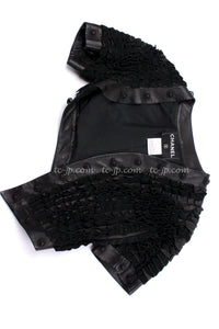 CHANEL 08S black Leather Jacket 34 36 シャネル ブラック レザージャケット 即発