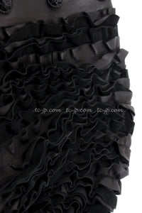 CHANEL 08S black Leather Jacket 34 36 シャネル ブラック レザージャケット 即発