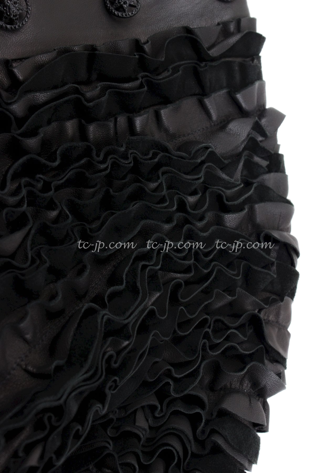 CHANEL 08S black Leather Jacket 34 36 シャネル ブラック レザージャケット 即発