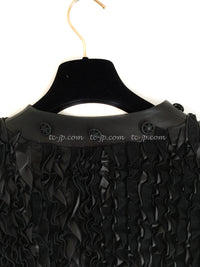 CHANEL 08S black Leather Jacket 34 36 シャネル ブラック レザージャケット 即発
