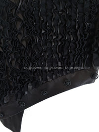 CHANEL 08S black Leather Jacket 34 36 シャネル ブラック レザージャケット 即発