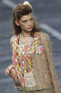 CHANEL 04A Multi Color Lesage Jacket Cashmere Lining Skirt Suit 34 36 38 シャネル ベージュ・ツイード・ジャケット・スカート・スーツ 即発 - CHANEL TC JAPAN