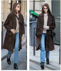 Golden Goose Brown Suede Coat XS ゴールデン・グース・スエード・コート 訳あり
