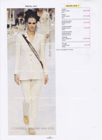 CHANEL 12PF Gripoix Button Ivory Tweed Jacket 36 38 シャネル グリポア宝石ボタン・アイボリー・ツイード・ジャケット 即発