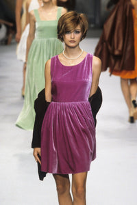 CHANEL 96S Red Velvet Dress 38 40 シャネル スーパーモデルのレッド ベルベット ドレス ワンピース 即発