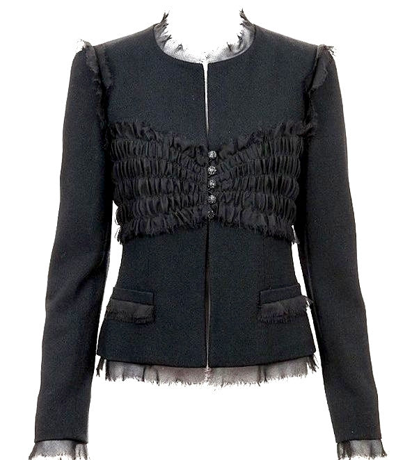 CHANEL 04S $6K Naomi Watts Black Jacket Dress 36 38 40 44 シャネル 定番 冠婚葬祭 ブラック 女優 ジャケット・ワンピース 即発 - シャネル TC JAPAN