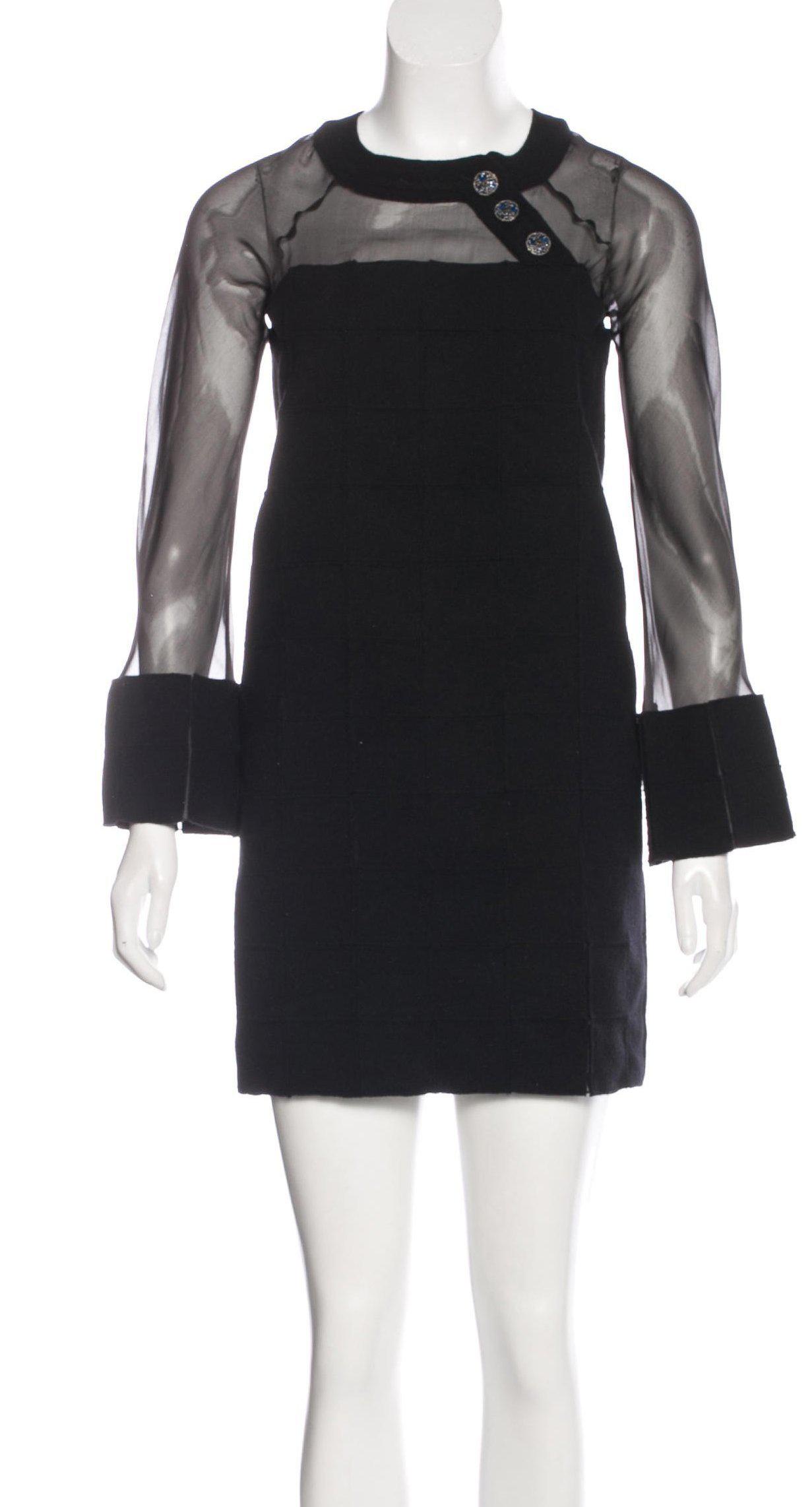 CHANEL 10PF black dress 34 シャネル ブラック ワンピース - シャネル TC JAPAN