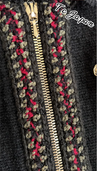 CHANEL 10PF Black Wool Zip Pocket Jacket 38 シャネル ブラック・ウール・ジッパー・ジャケット 即発