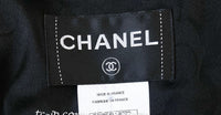CHANEL 10PF Black White Zipper Stand Collar Jacket Coat 42 シャネル ブラック ホワイト ジッパー スタンド襟 ジャケット コート 即発
