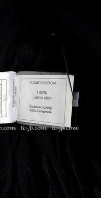 CHANEL 07A Black Lamb Skin Leather Blouson Half Coat Jacket 34 36 38 シャネル ブラック ラム スキン レザー ライダース ブルゾン ジャンバー ハーフ コート ジャケット 即発