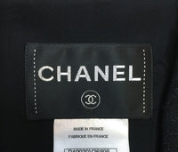 CHANEL 14B Black Metallic CC Buttons Wool Tweed Jacket 34 38 シャネル ブラック メタリック ココボタン ウール ツイード ジャケット 即発