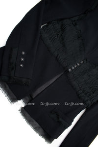 CHANEL 04S Naomi Watts Black Wool Jacket Dress 36 38 シャネル 定番 冠婚葬祭 ブラック・ウール・ジャケット・ワンピース 即発