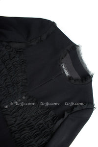 CHANEL 04S Black CC Logo Buttons Wool Jacket Naomi Watts 36 38 シャネル 定番 ブラック ココボタン ウール ジャケット 冠婚葬祭 即発