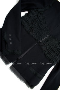 CHANEL 04S Black CC Logo Buttons Wool Jacket Naomi Watts 36 38 シャネル 定番 ブラック ココボタン ウール ジャケット 冠婚葬祭 即発