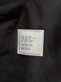 CHANEL 05A Black Charcoal Rabbit Fur trim Jacket Skirt Suit 38 42 シャネル ブラック・チャコール グレー・ラビット ファー ・ジャケット・スカート・スーツ 即発
