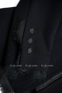 CHANEL 04S Black CC Logo Buttons Wool Jacket Naomi Watts 36 38 シャネル 定番 ブラック ココボタン ウール ジャケット 冠婚葬祭 即発