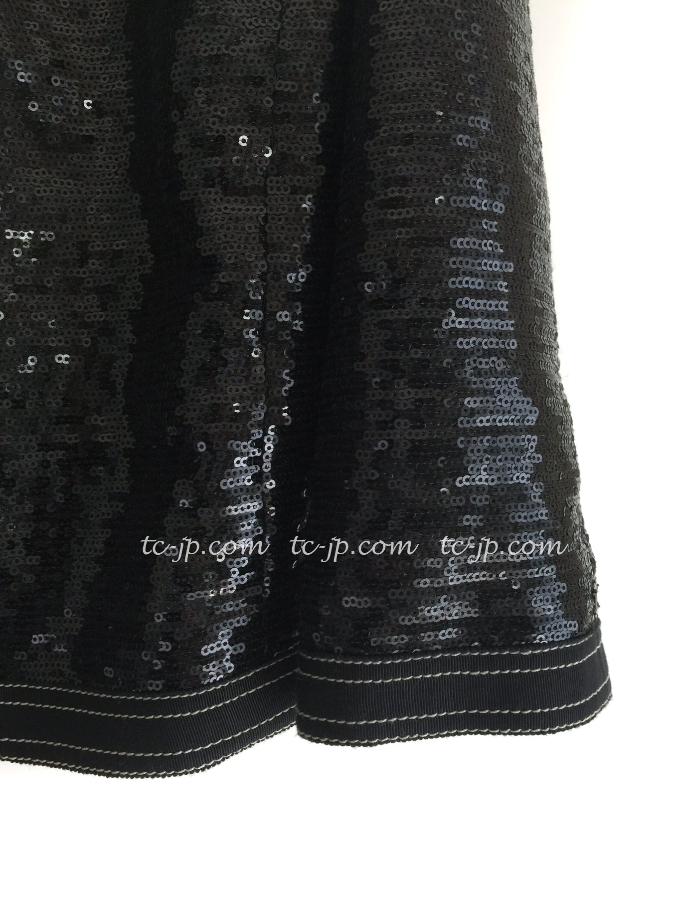 CHANEL 13C Black Sequins Cropped Party Zipper Jacket Keira Knightley 34 36 シャネル ブラック スパンコール クロップド丈 パーディー ジッパー ジャケット キーラ・ナイトレイ 着用 即発