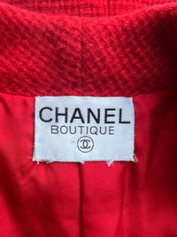 CHANEL 91A Vintage Red Wool Gold CC Button Jacket 42 シャネル ヴィンテージ レッド ウール ゴールド CC ココ ボタン ジャケット 即発
