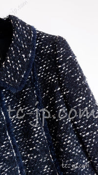 CHANEL 04A Navy Black Tweed Jacket 40 シャネル ネイビー・ブラック・ツイード・ジャケット 即発