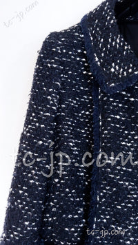 CHANEL 04A Navy Black Tweed Jacket 40 シャネル ネイビー・ブラック・ツイード・ジャケット 即発