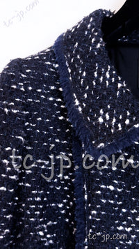 CHANEL 04A Navy Black Tweed Jacket 40 シャネル ネイビー・ブラック・ツイード・ジャケット 即発