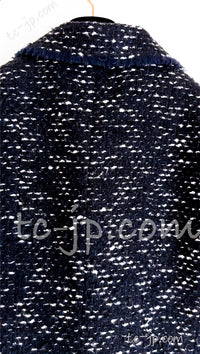CHANEL 04A Navy Black Tweed Jacket 40 シャネル ネイビー・ブラック・ツイード・ジャケット 即発