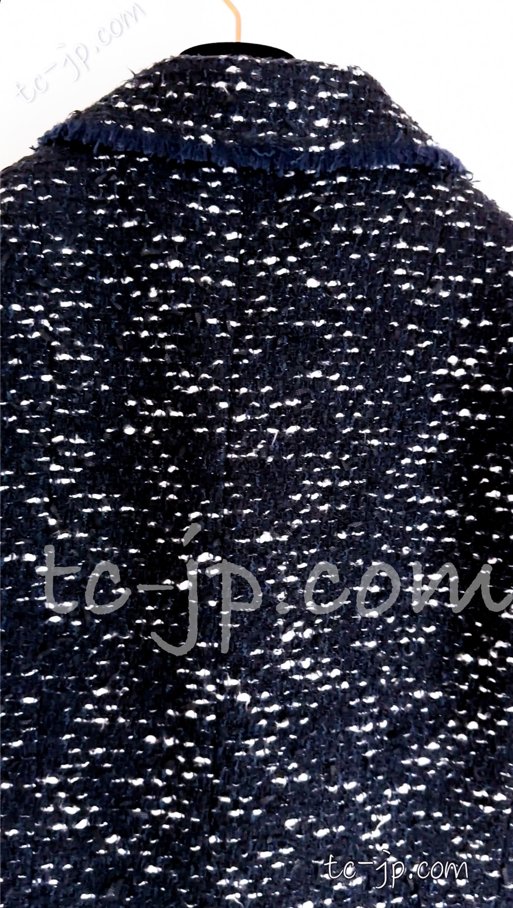 CHANEL 04A Navy Black Tweed Jacket 40 シャネル ネイビー・ブラック・ツイード・ジャケット 即発