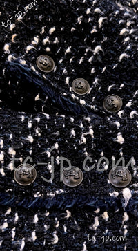 CHANEL 04A Navy Black Tweed Jacket 40 シャネル ネイビー・ブラック・ツイード・ジャケット 即発