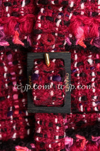CHANEL 01A Red Wool Tweed Jacket 34 36 38 40 シャネル レッド ウール ツイード ジャケット 即発