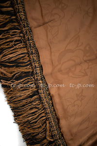 CHANEL 10A Brown Fringe Trimmed Jacket 34 38 シャネル ブラウン フリンジ トリム ジャケット 即発