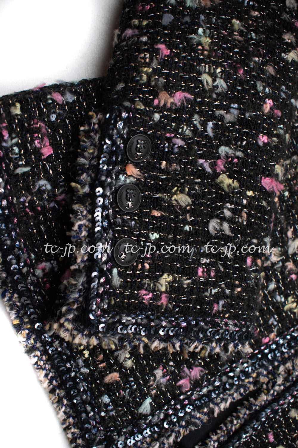 CHANEL 04A Multicolor Tweed Jacket Skirt Suit 38 シャネル マルチカラー ツイード ジャケット スカート スーツ 即発