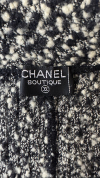 CHANEL 94A Black White Cardigan Jacket & Dress Set 38 シャネル ブラック・ホワイト・カーディガン・ジャケット&ワンピース 即発